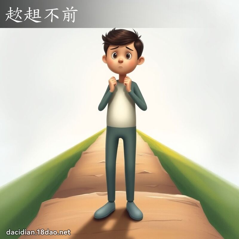 趑趄不前 - 国语大辞典配图