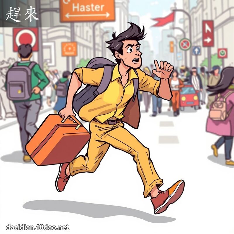 趕來 - 國語大辭典配圖