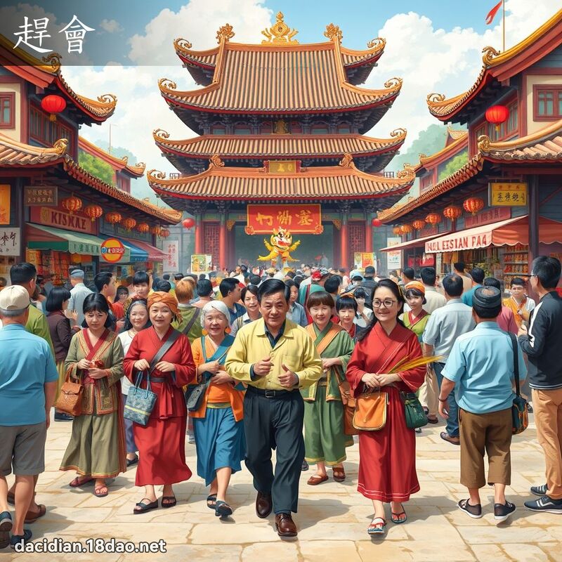 趕會 - 國語大辭典配圖