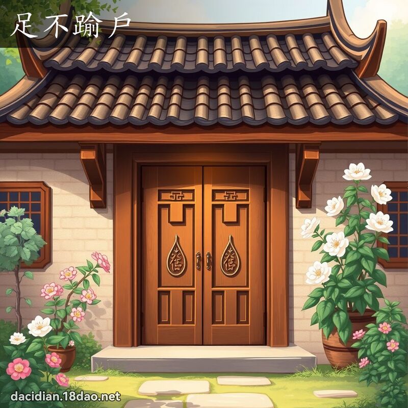 足不踰戶 - 國語大辭典配圖