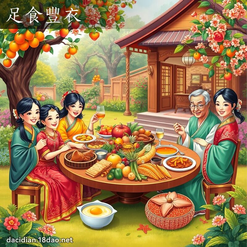 足食丰衣 - 国语大辞典配图