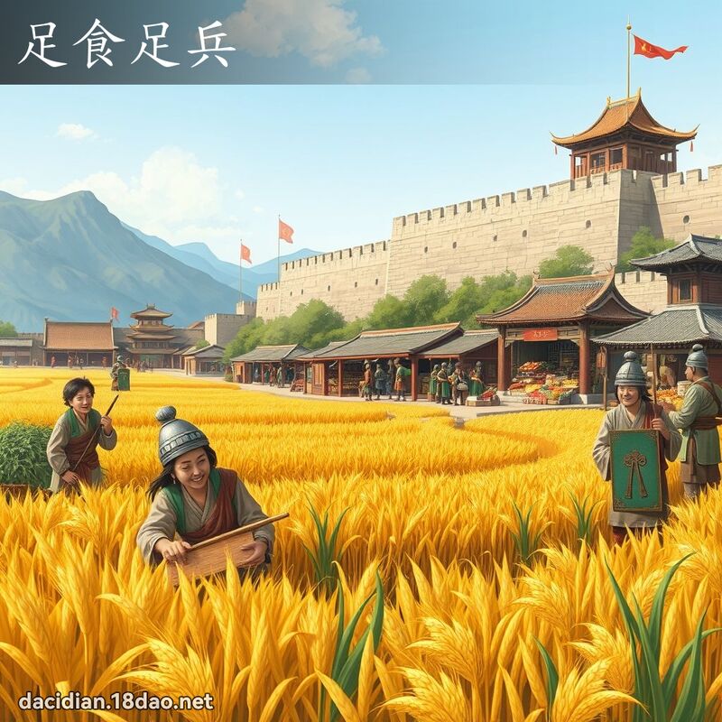 足食足兵 - 國語大辭典配圖