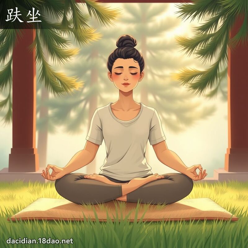 趺坐 - 國語大辭典配圖