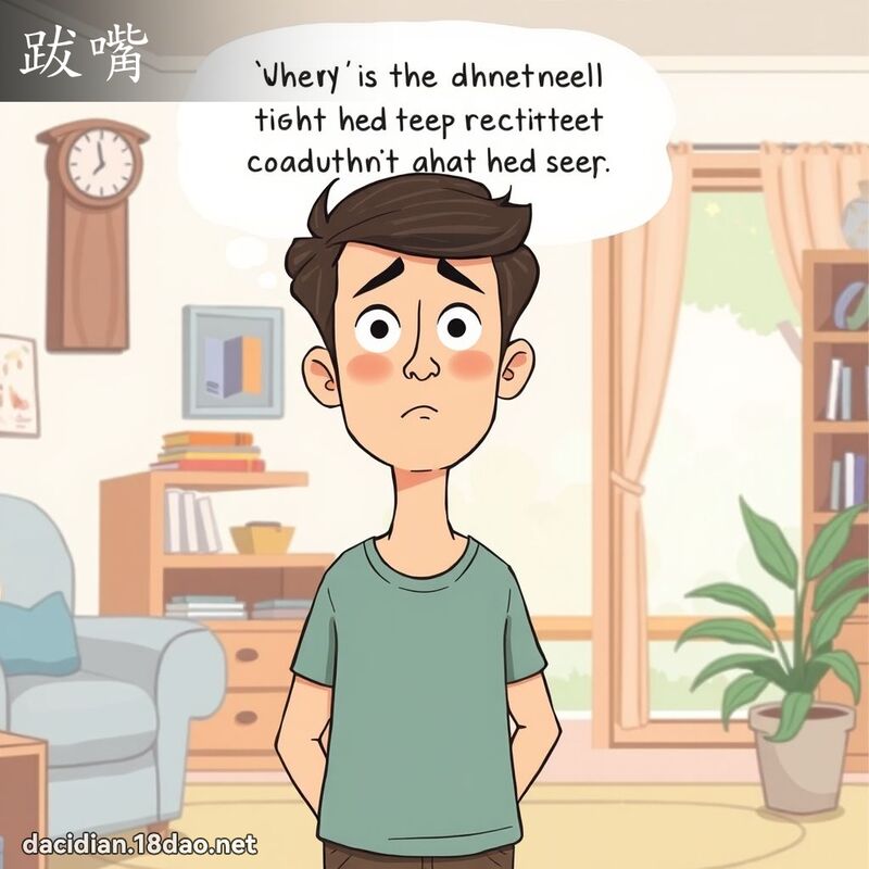 跋嘴 - 国语大辞典配图
