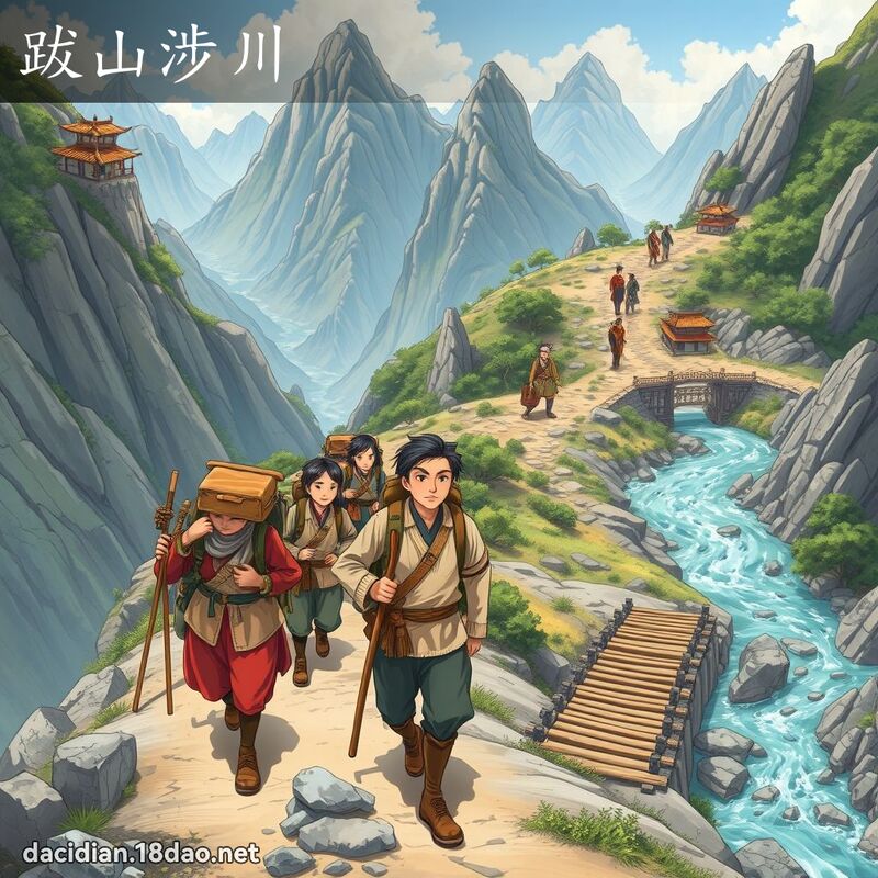 跋山涉川 - 國語大辭典配圖