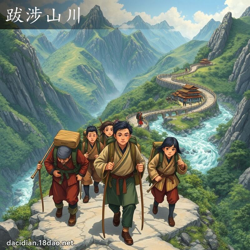 跋涉山川 - 国语大辞典配图