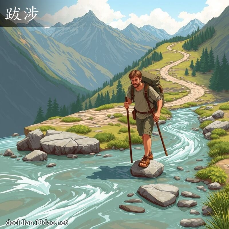 跋涉 - 国语大辞典配图
