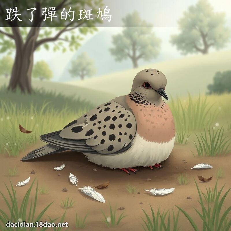 跌了彈的斑鳩 - 國語大辭典配圖