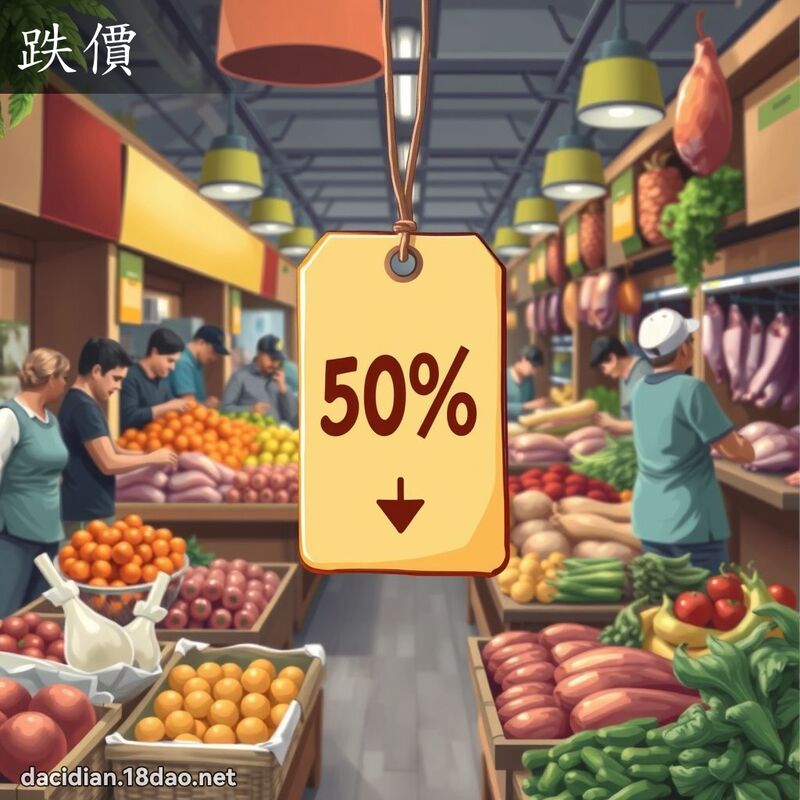 跌价 - 国语大辞典配图