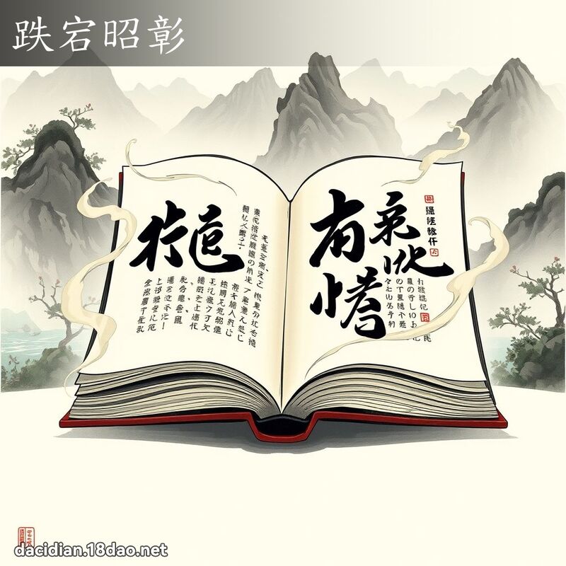 跌宕昭彰 - 國語大辭典配圖