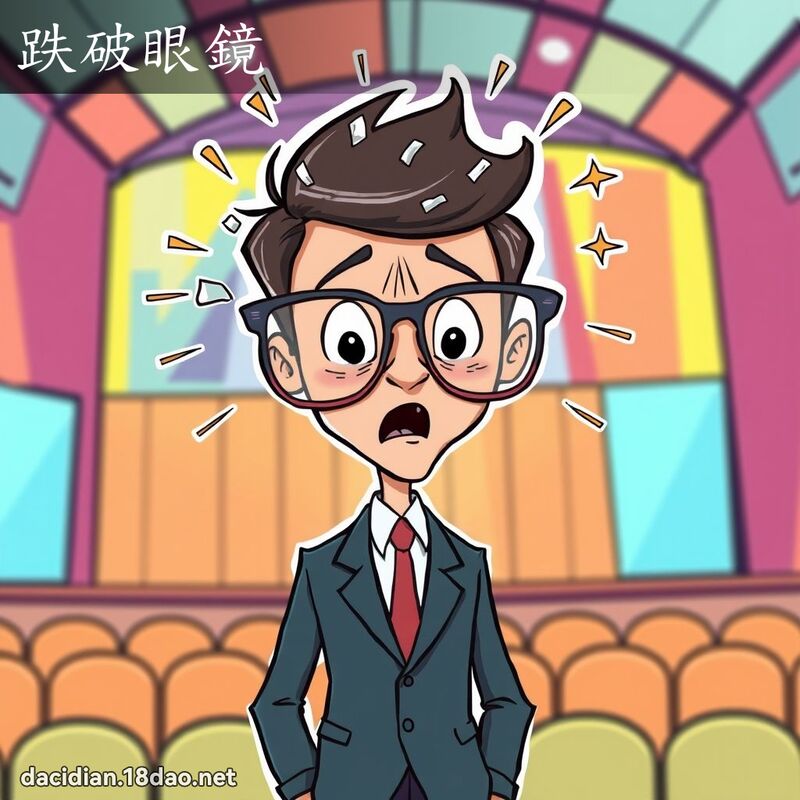 跌破眼鏡 - 國語大辭典配圖