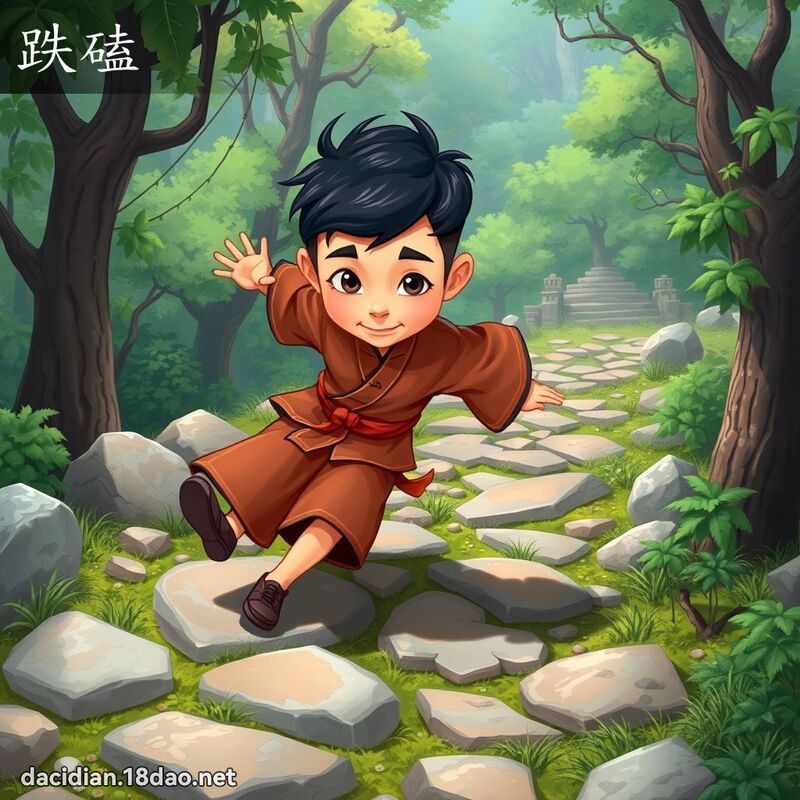 跌磕 - 国语大辞典配图