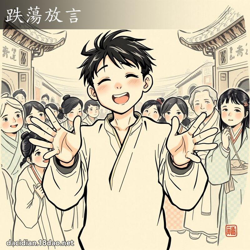 跌蕩放言 - 國語大辭典配圖