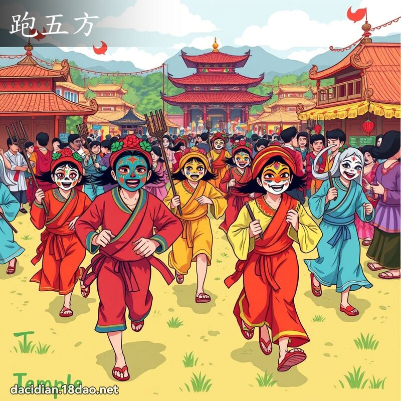 跑五方 - 国语大辞典配图