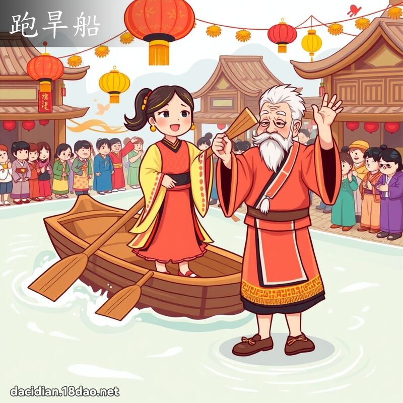 跑旱船 - 國語大辭典配圖