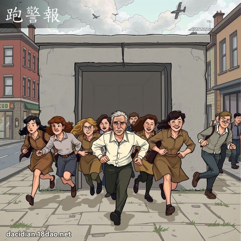 跑警報 - 國語大辭典配圖