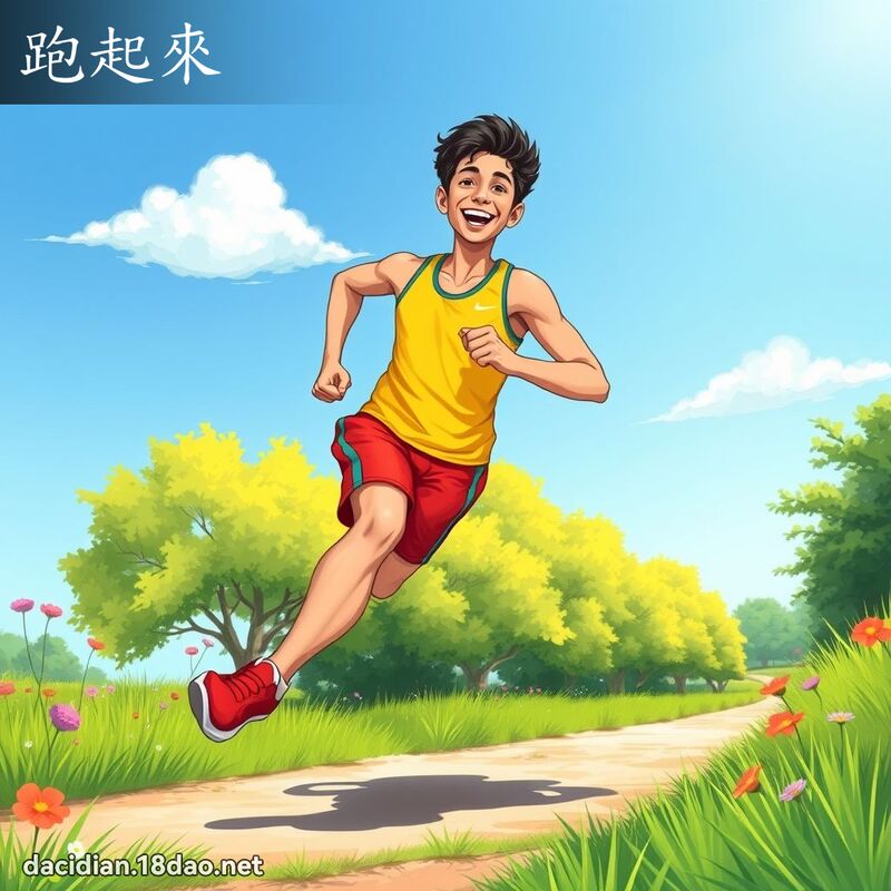 跑起來 - 國語大辭典配圖