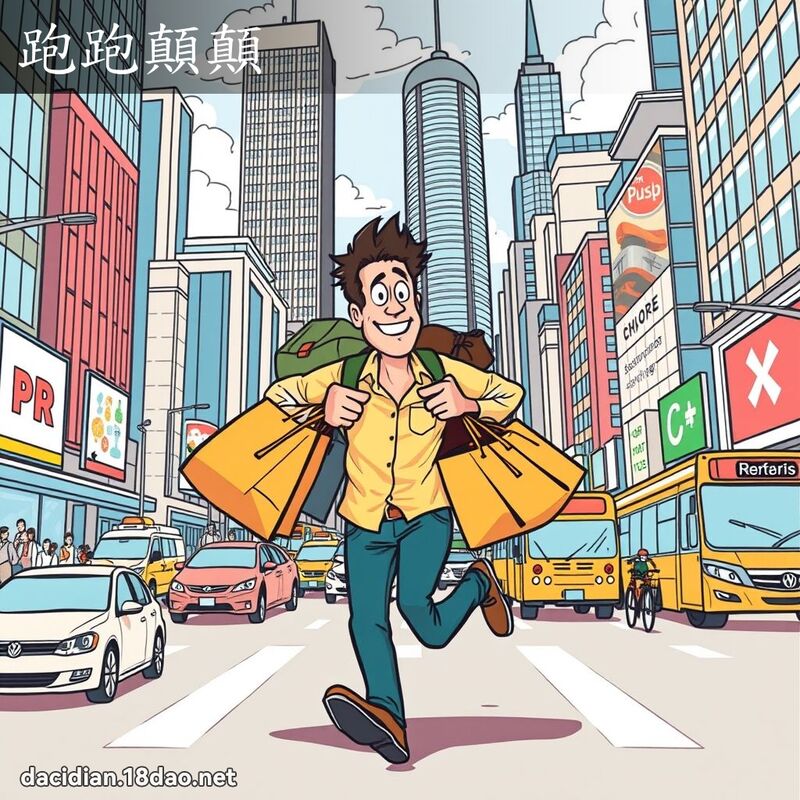 跑跑顛顛 - 国语大辞典配图