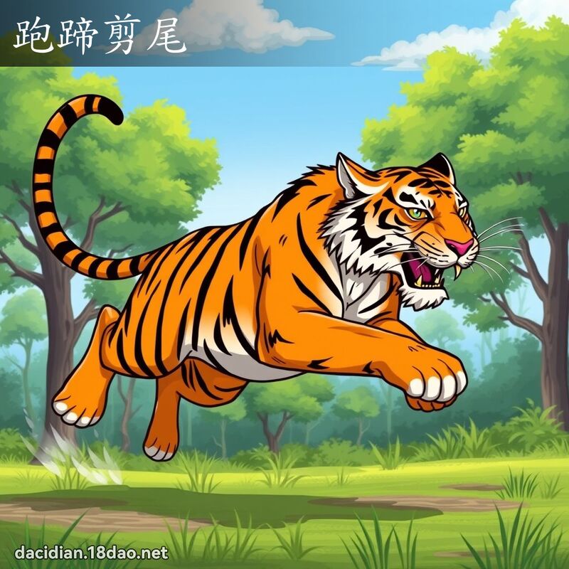 跑蹄剪尾 - 國語大辭典配圖