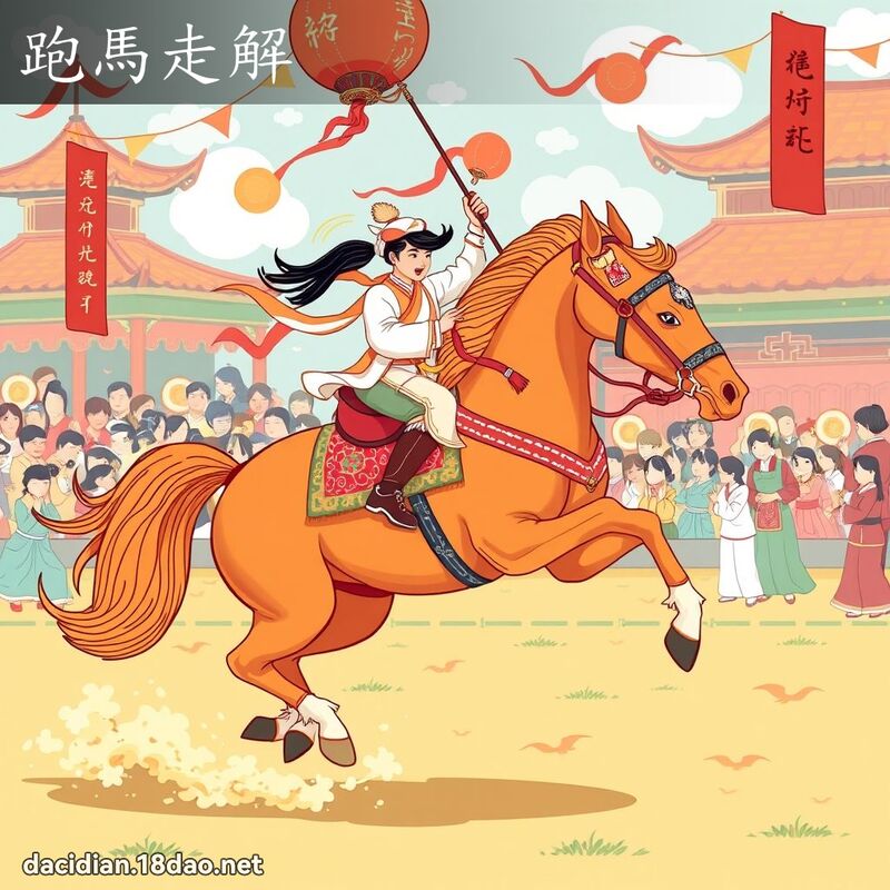 跑馬走解 - 國語大辭典配圖
