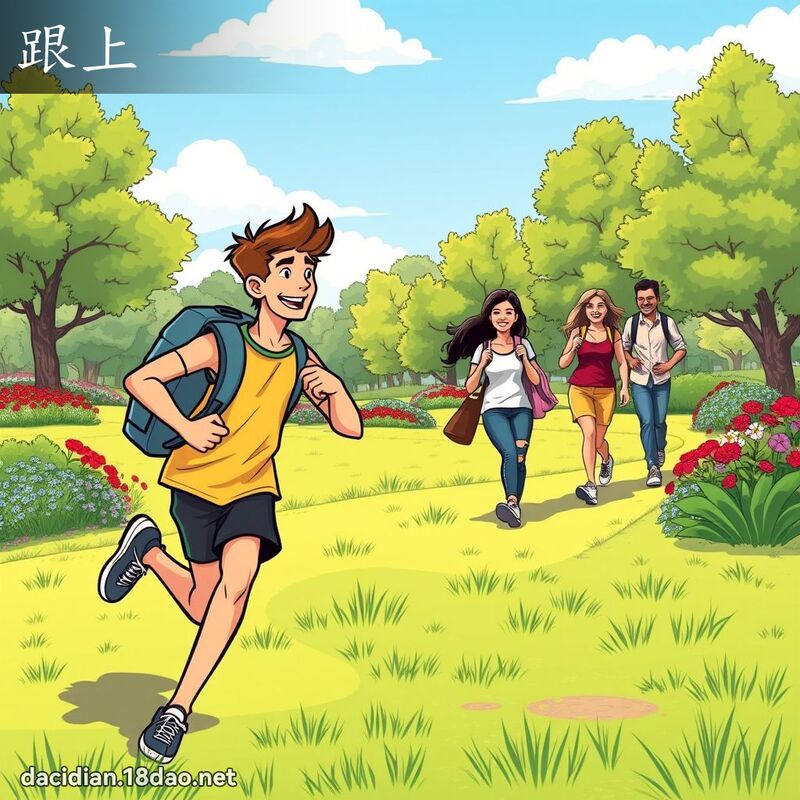 跟上 - 國語大辭典配圖