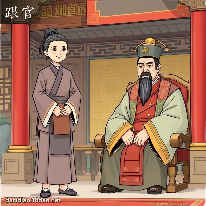 跟官 - 国语大辞典配图