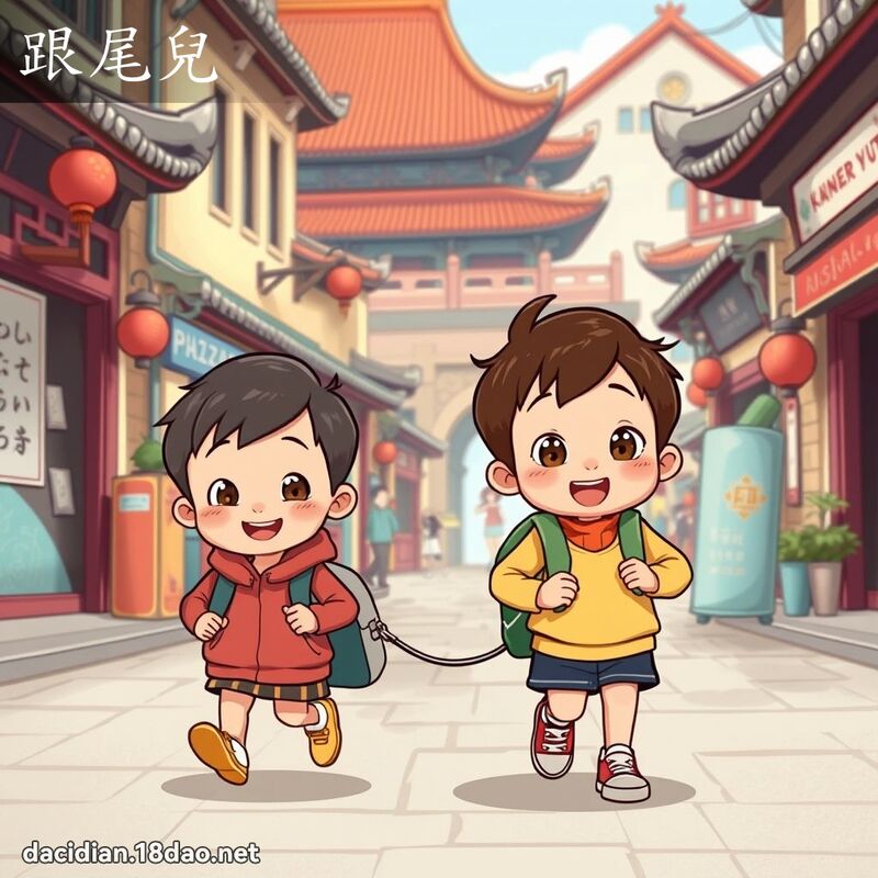 跟尾儿 - 国语大辞典配图