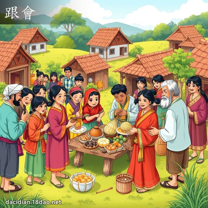 跟会 - 国语大辞典配图