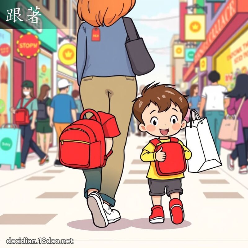 跟著 - 国语大辞典配图