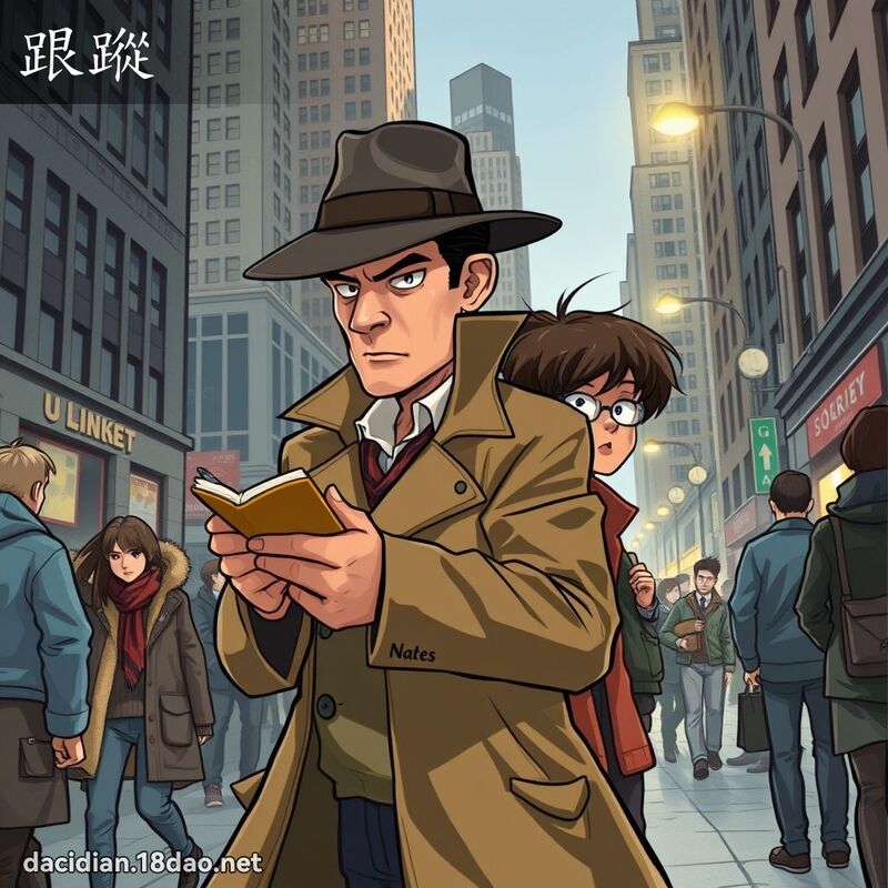 跟踪 - 国语大辞典配图