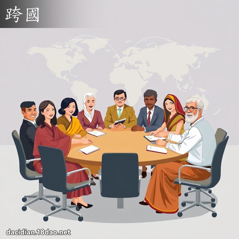 跨国 - 国语大辞典配图