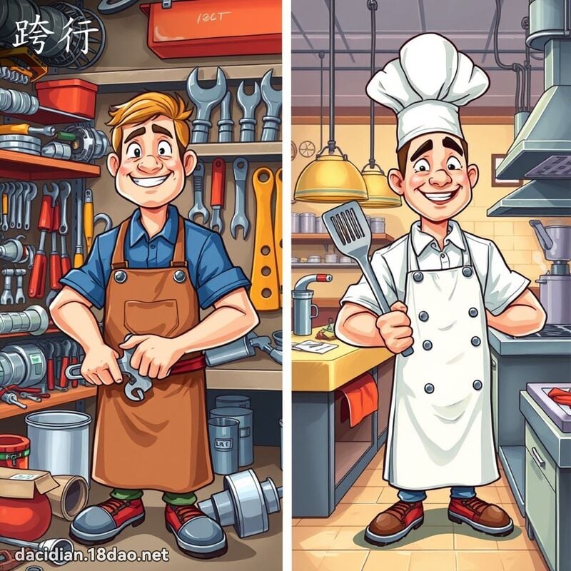 跨行 - 國語大辭典配圖