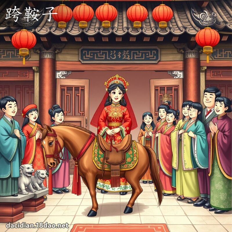 跨鞍子 - 国语大辞典配图