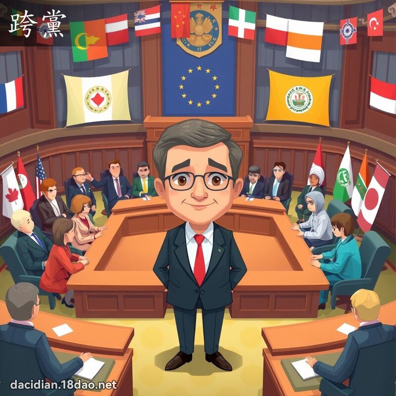 跨党 - 国语大辞典配图
