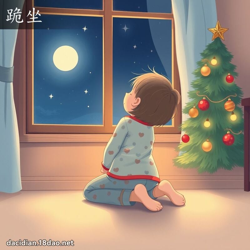 跪坐 - 国语大辞典配图