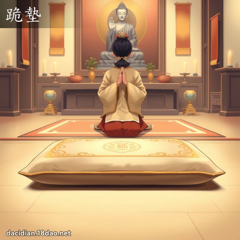 跪墊 - 國語大辭典配圖