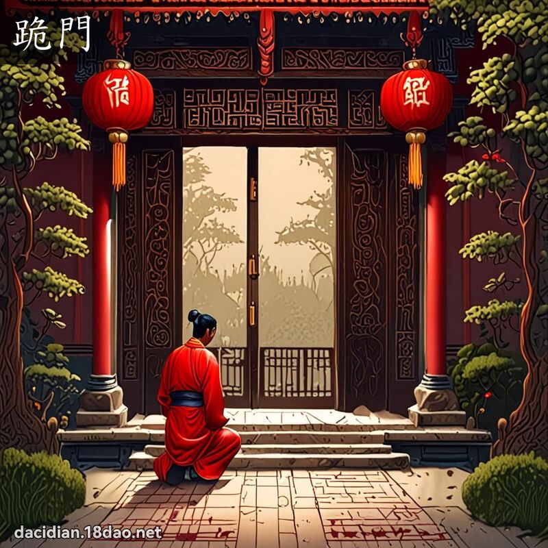 跪門 - 國語大辭典配圖