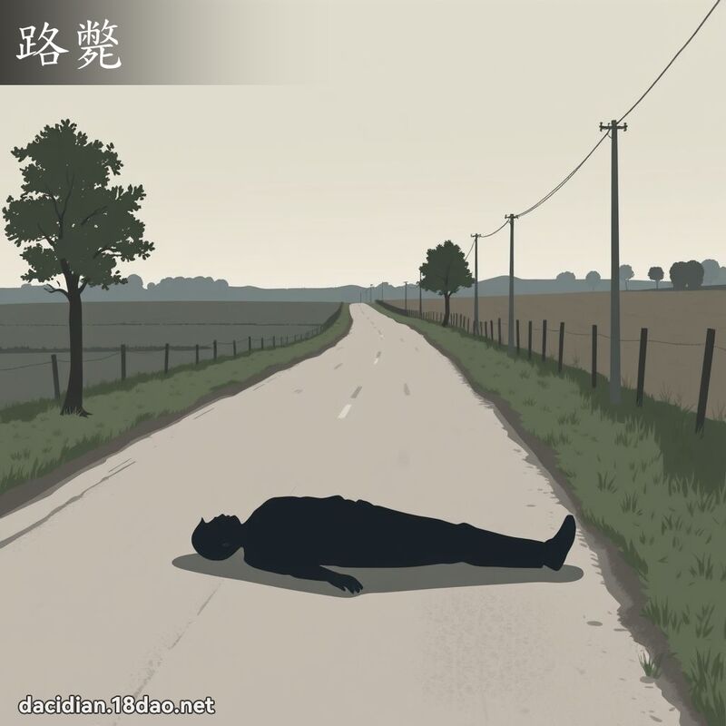 路毙 - 国语大辞典配图