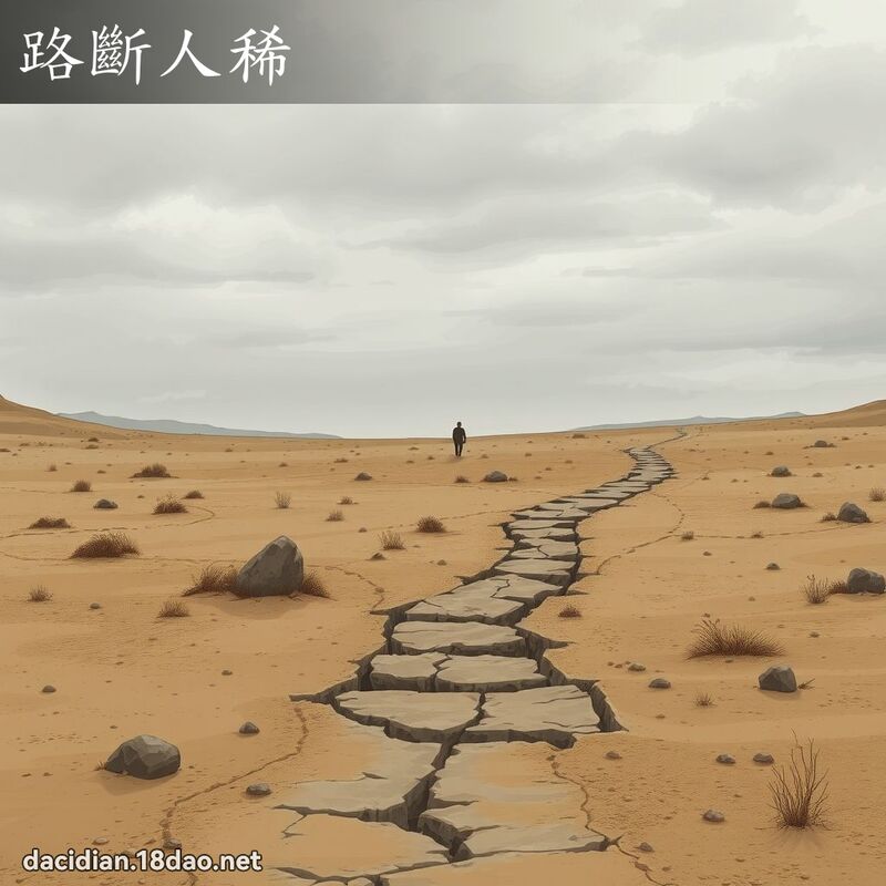 路断人稀 - 国语大辞典配图