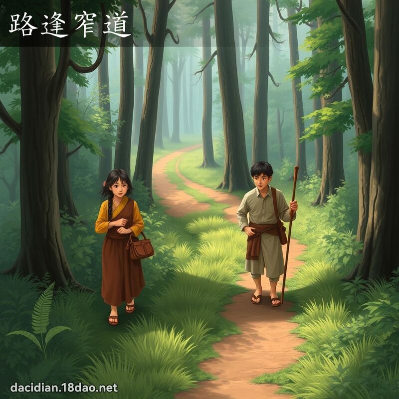 路逢窄道 - 國語大辭典配圖