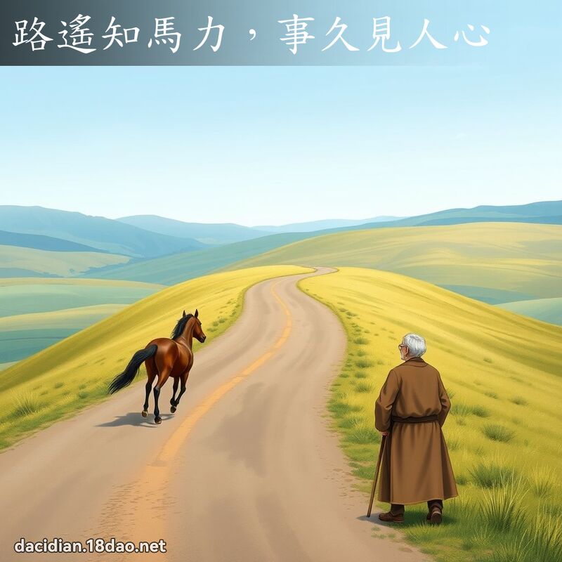 路遙知馬力，事久見人心 - 國語大辭典配圖