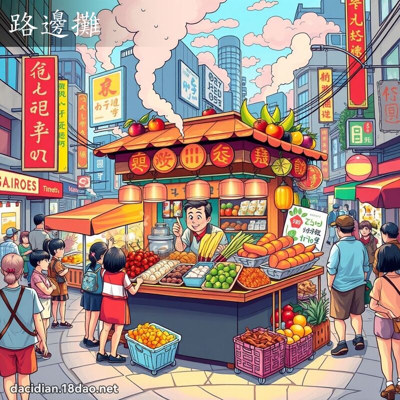 路邊攤 - 國語大辭典配圖