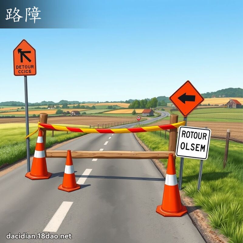 路障 - 国语大辞典配图