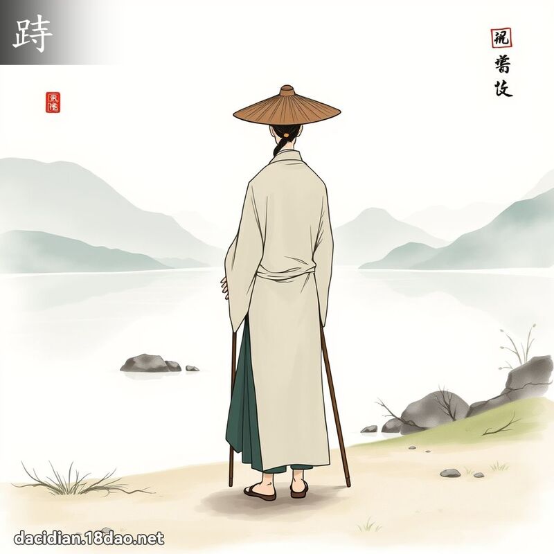 跱 - 國語大辭典配圖