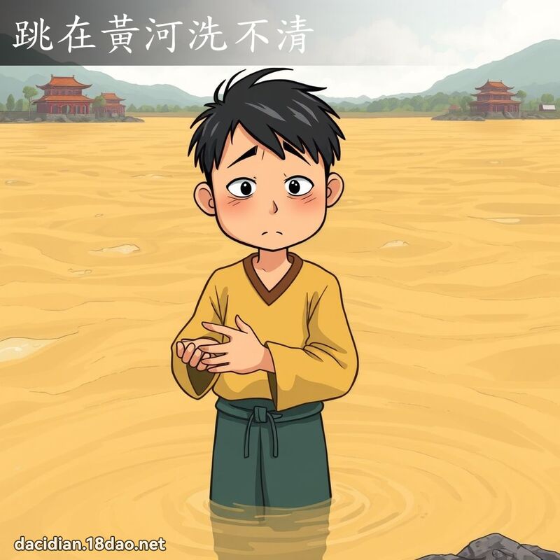 跳在黄河洗不清 - 国语大辞典配图