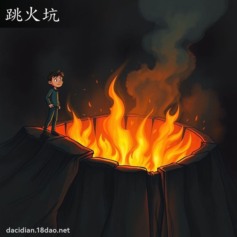 跳火坑 - 國語大辭典配圖