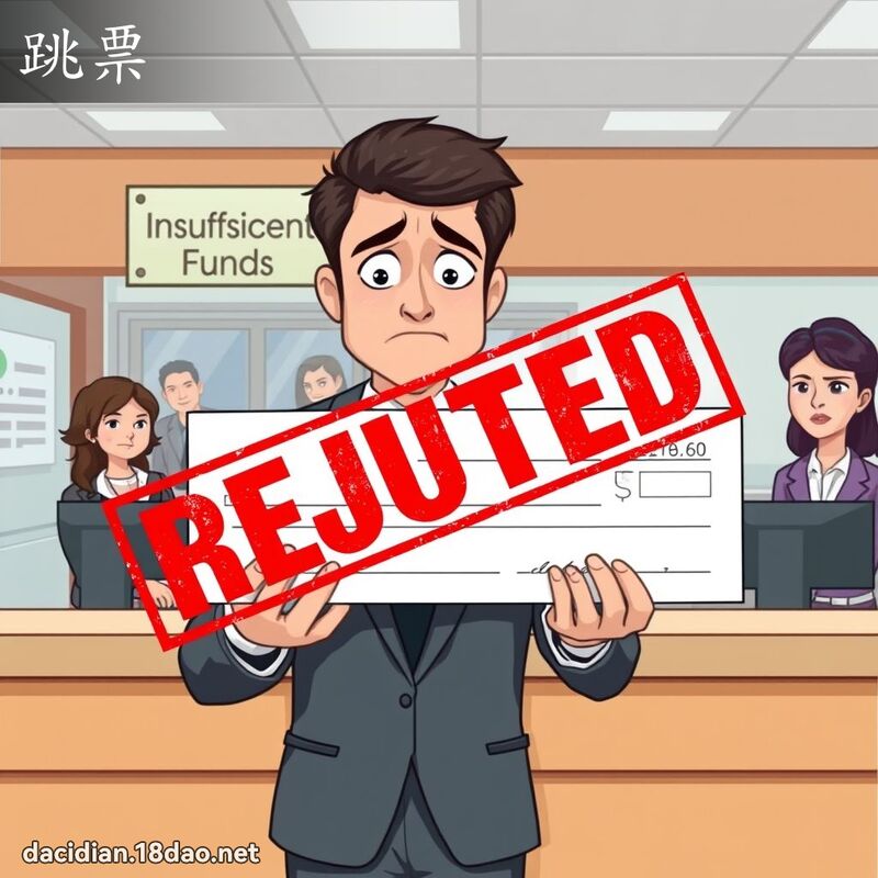 跳票 - 国语大辞典配图