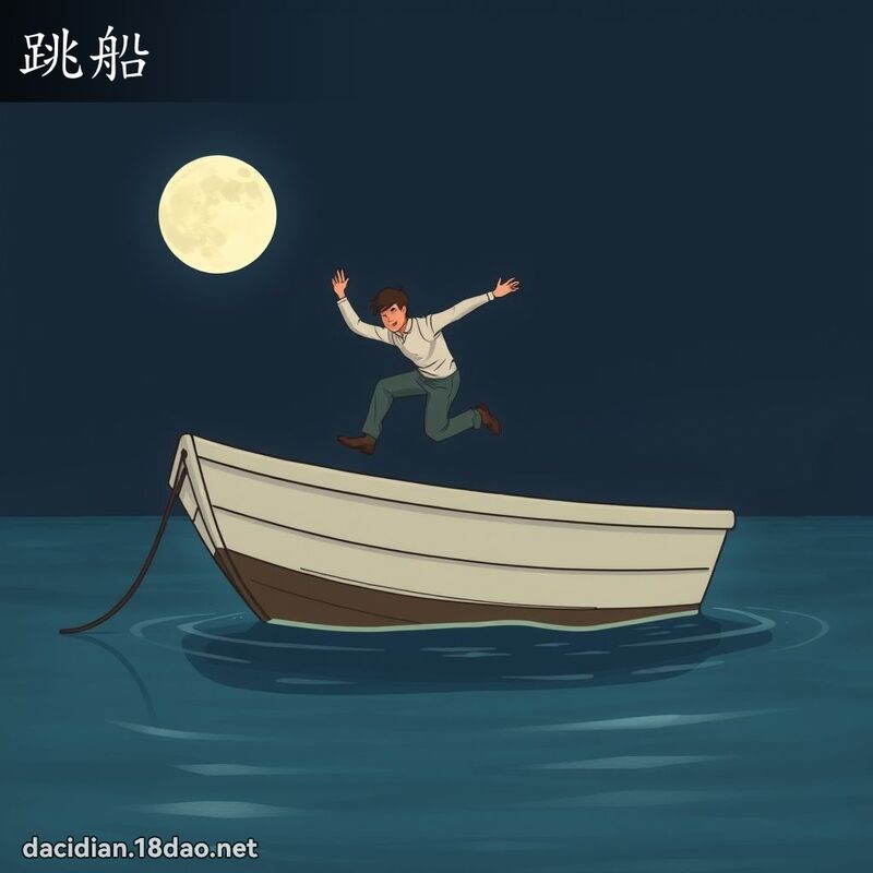 跳船 - 国语大辞典配图