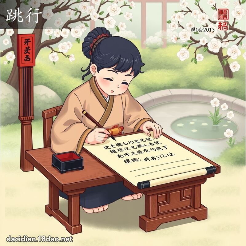 跳行 - 國語大辭典配圖