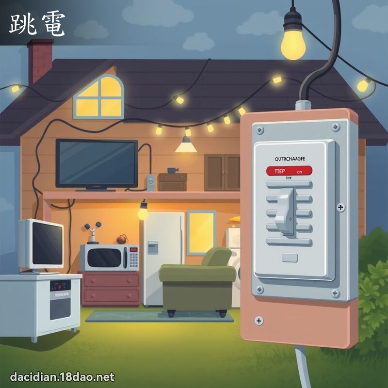 跳電 - 國語大辭典配圖